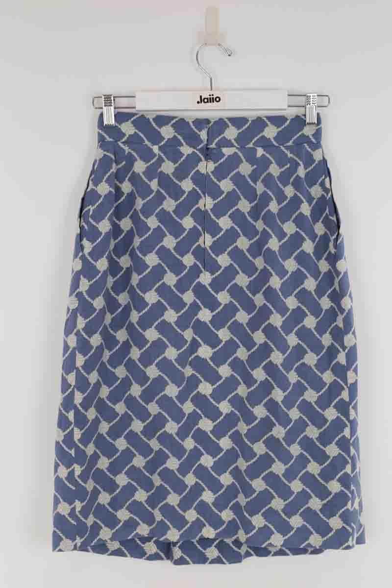 Jupe Hermès Bleu en Lin