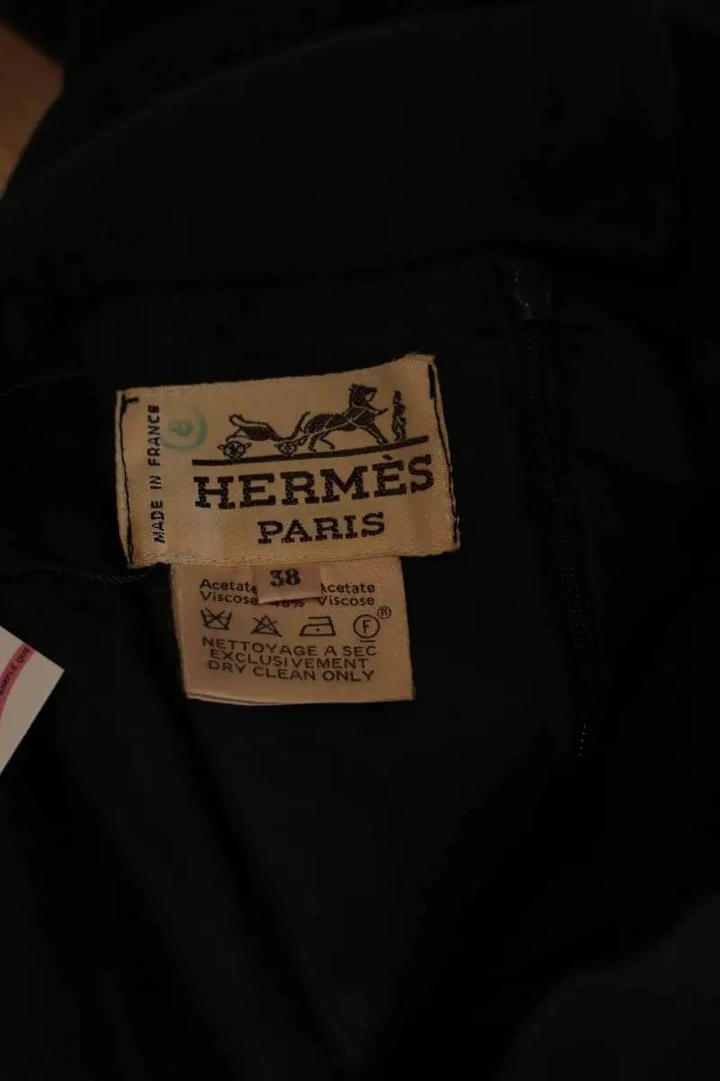 Jupe Hermès Marine en Viscose