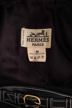 Jupe Hermès Noir en Laine