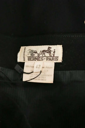 Jupe Hermès Noir en Polyester