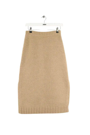 Jupe Ines de la Fressange Damia Beige en Laine, taille S - Seconde Main