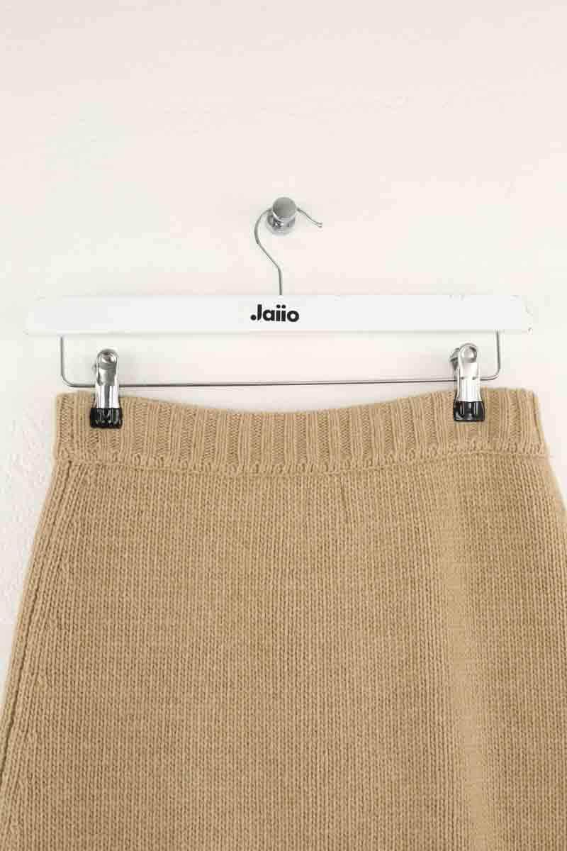 Jupe Ines de la Fressange Damia Beige en Laine