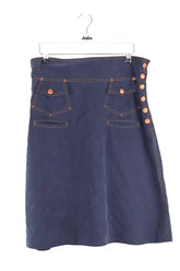 Jupe Jean Paul Gaultier Marine en Synthétique, taille L - Seconde Main