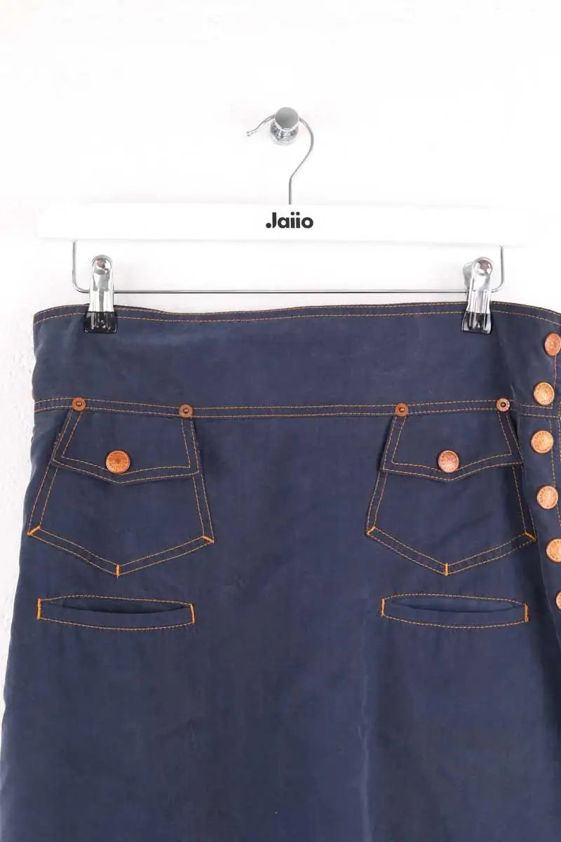 Jupe Jean Paul Gaultier Marine en Synthétique