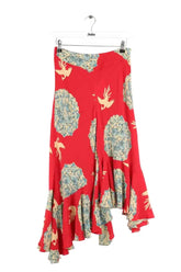 Jupe Kenzo Rouge en Soie, taille S - Seconde Main