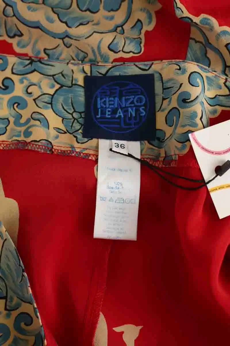 Jupe Kenzo Rouge en Soie