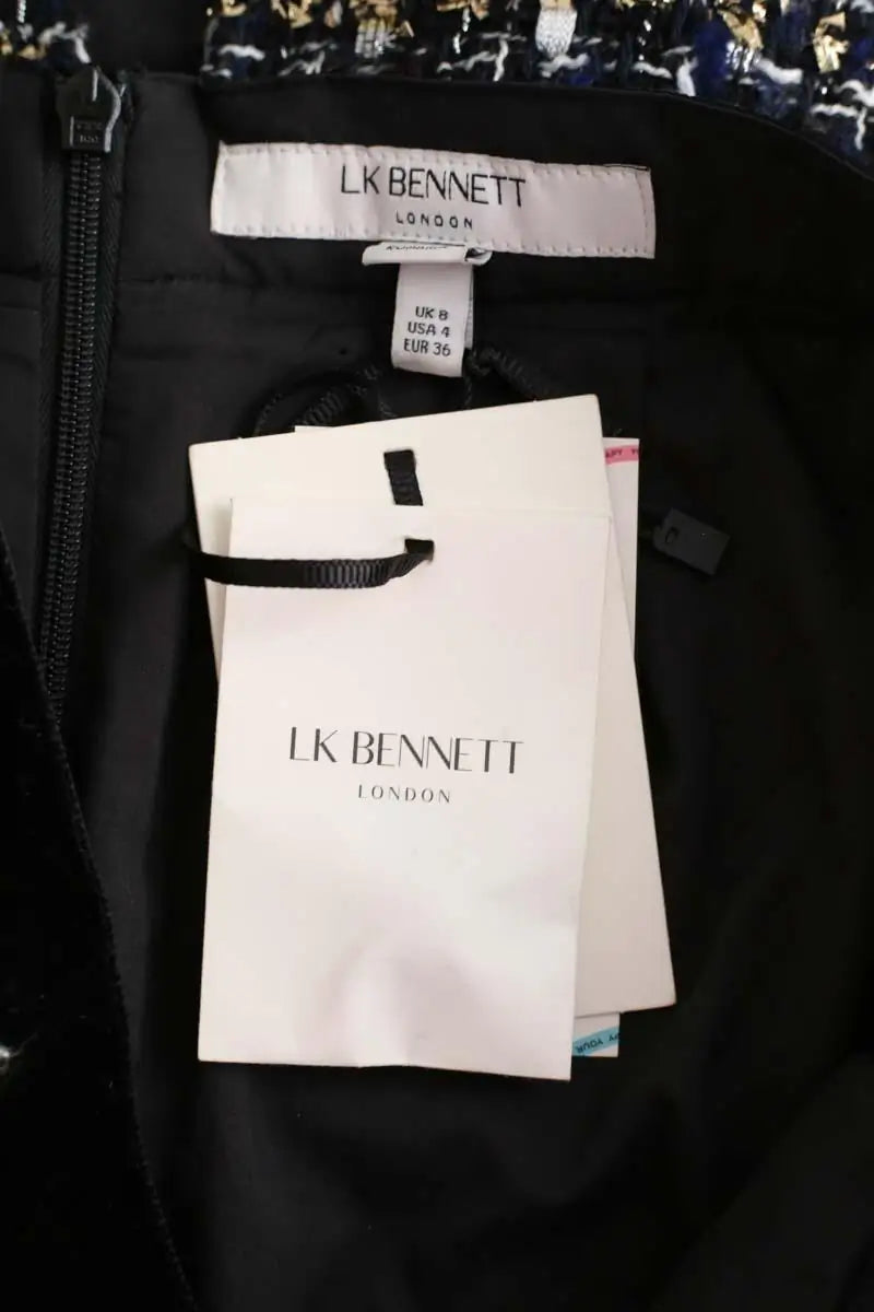 Jupe LK Bennett SK Leena Marine en Coton