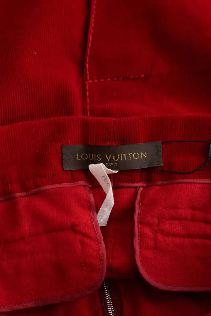 Jupe Louis Vuitton Rouge en Velours