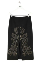 Jupe Luisa Spagnoli Noir en Laine, taille L - Seconde Main
