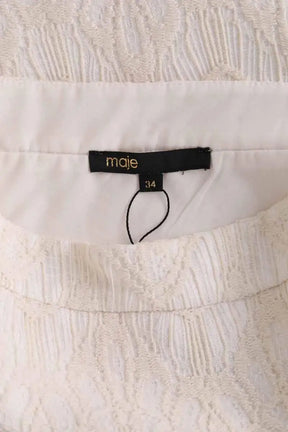 Jupe Maje Beige en Synthétique