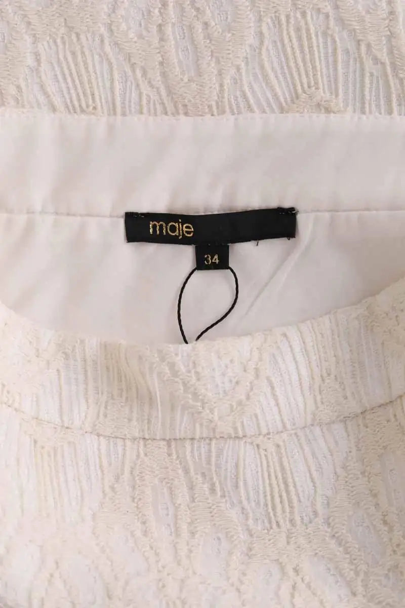Jupe Maje Beige en Synthétique