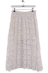 Jupe Maje Blanc en Synthétique, taille L - Seconde Main