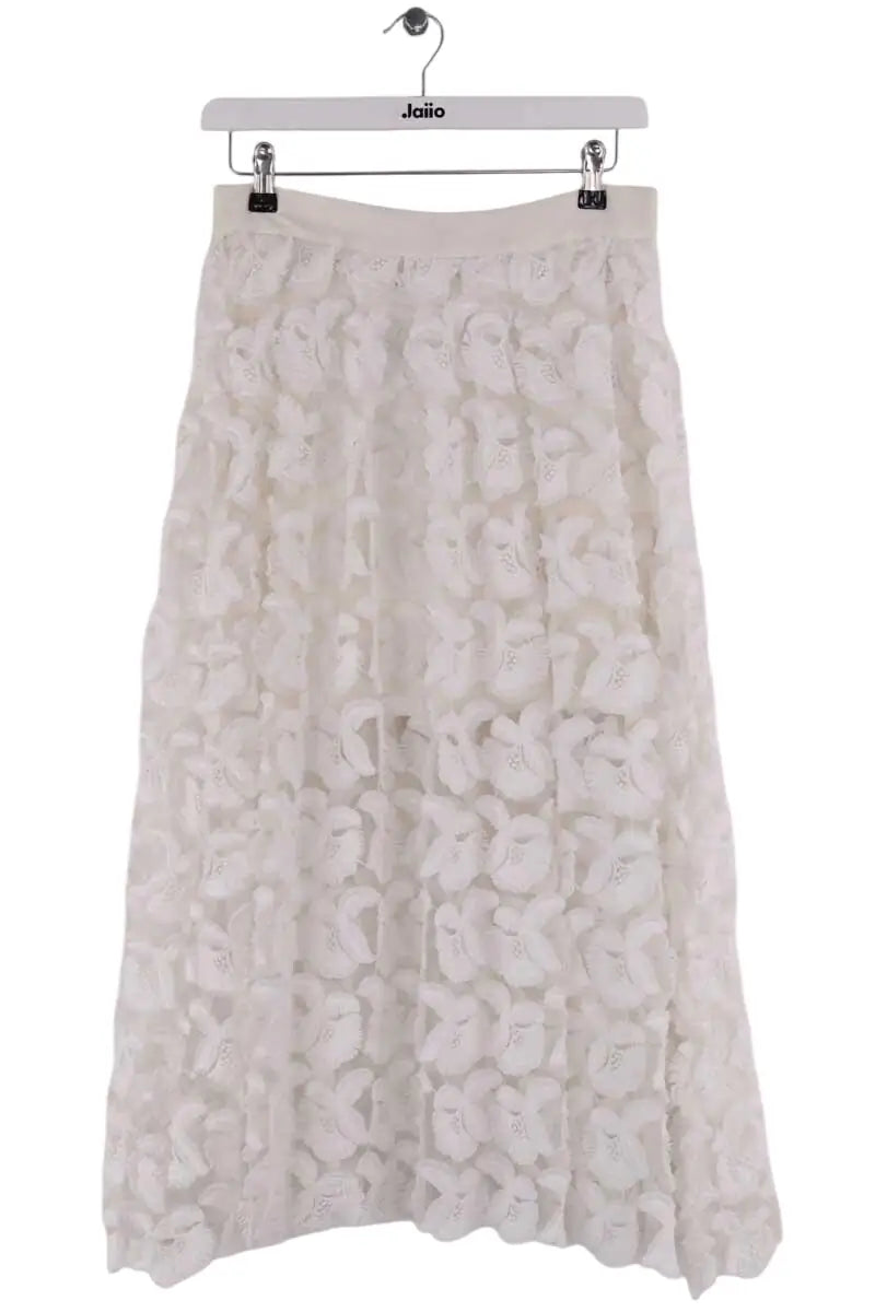 Jupe Maje Blanc en Synthétique, taille L - Seconde Main