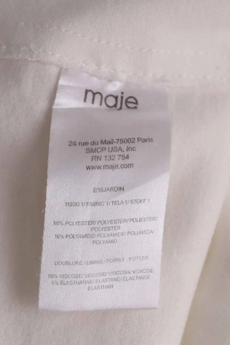 Jupe Maje Blanc en Synthétique