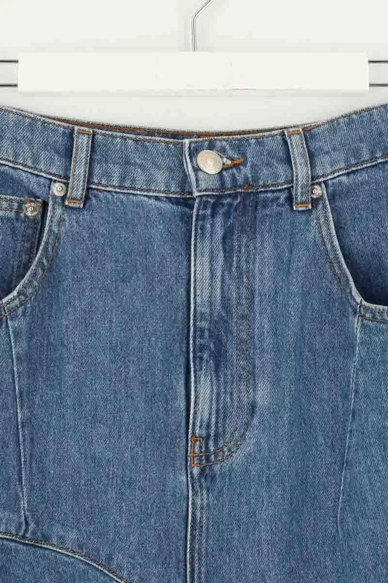 Jupe Maje Bleu en Coton