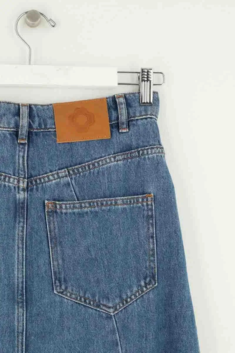 Jupe Maje Bleu en Coton