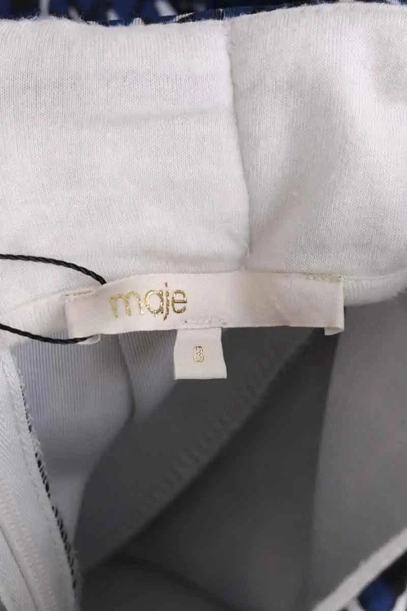Jupe Maje Bleu en Synthétique