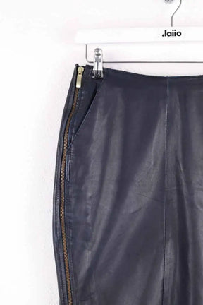 Jupe Maje Marine en Cuir