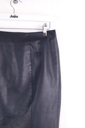 Jupe Maje Marine en Cuir