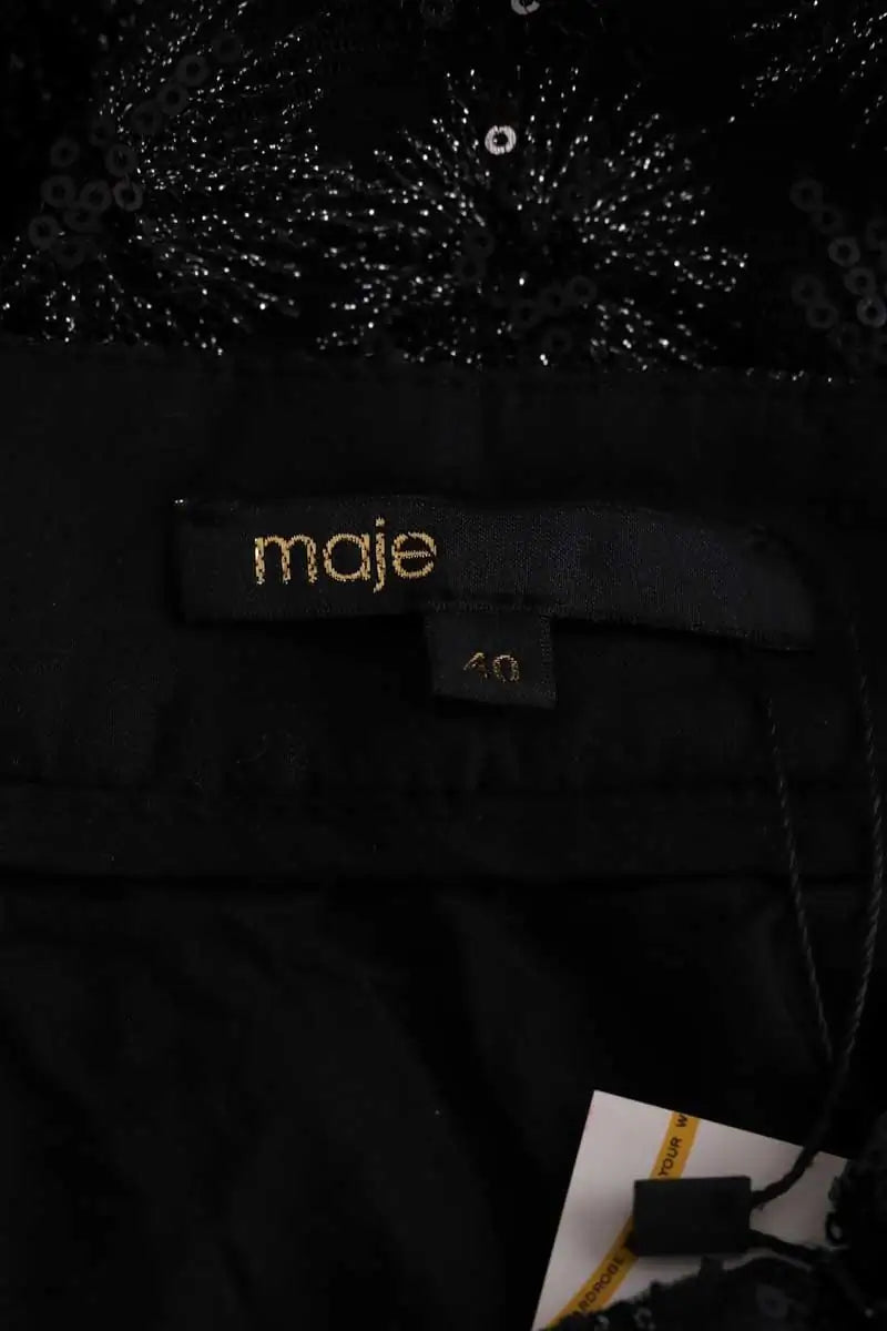 Jupe Maje Noir en Paillettes
