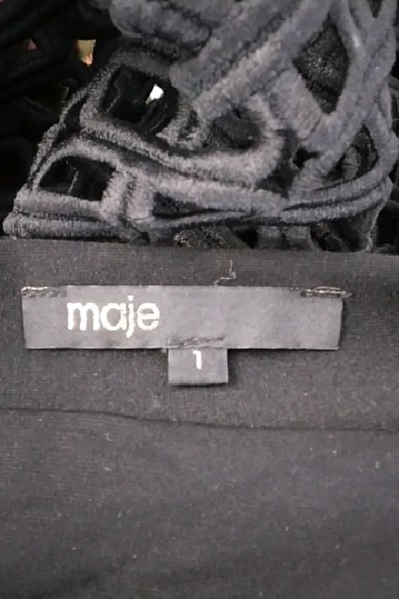 Jupe Maje Noir en Polyester