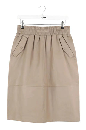Jupe Max & Moi Beige en Cuir, taille L - Seconde Main