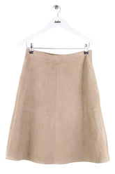 Jupe Max & Moi Beige en Daim, taille L - Seconde Main
