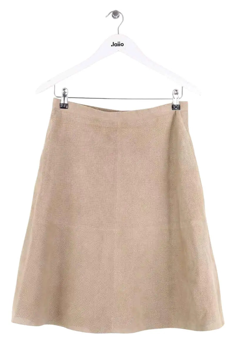 Jupe Max & Moi Beige en Daim, taille L - Seconde Main