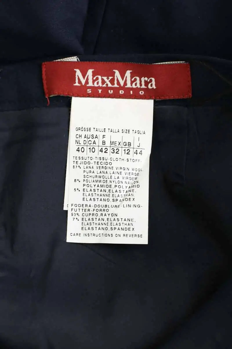 Jupe Max Mara Marine en Laine