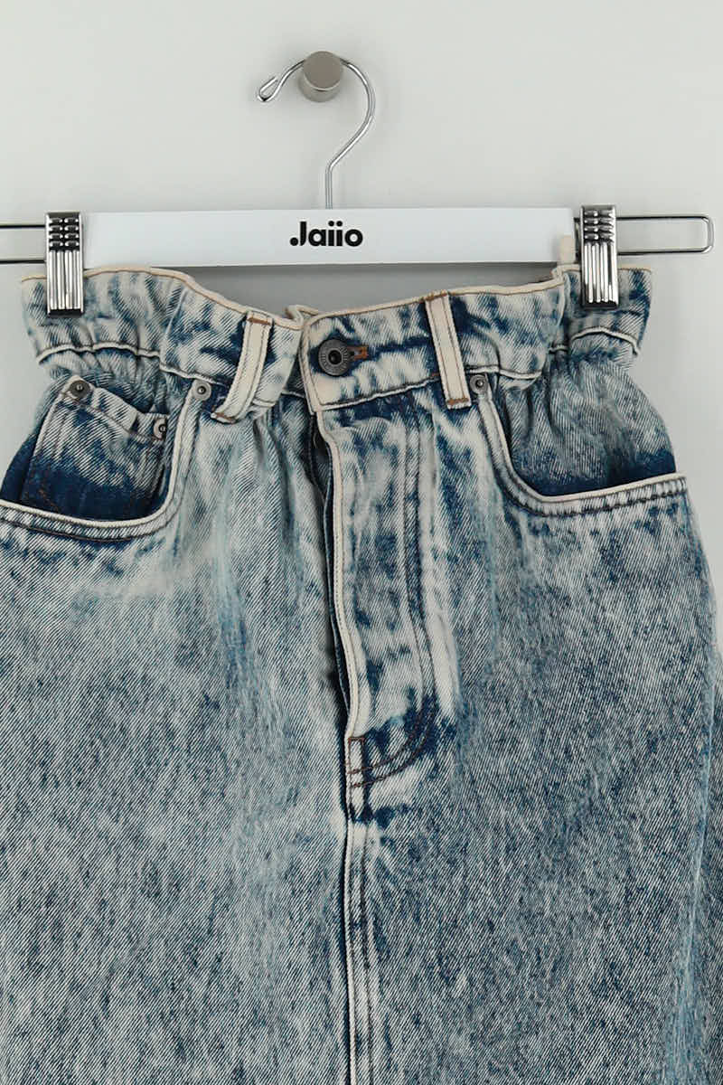 Jupe Miu Miu Bleu en Coton