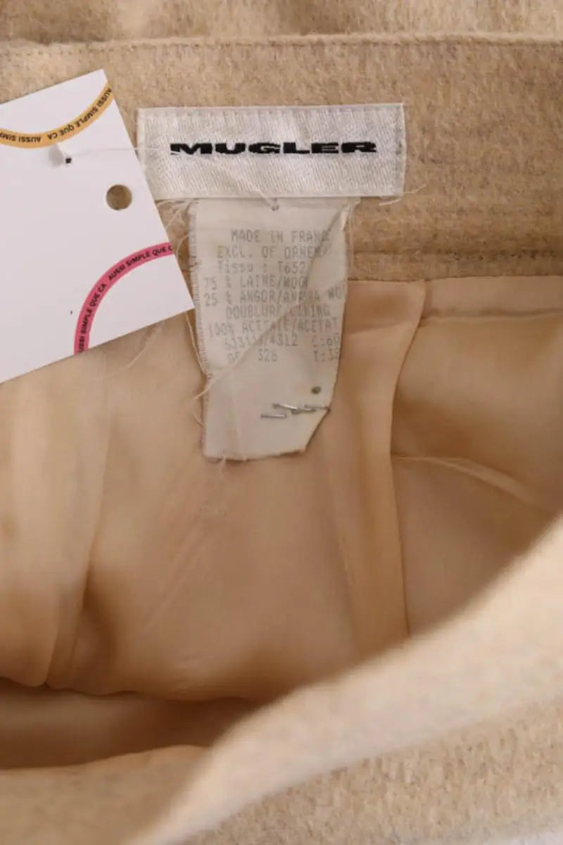 Jupe Mugler Beige en Laine