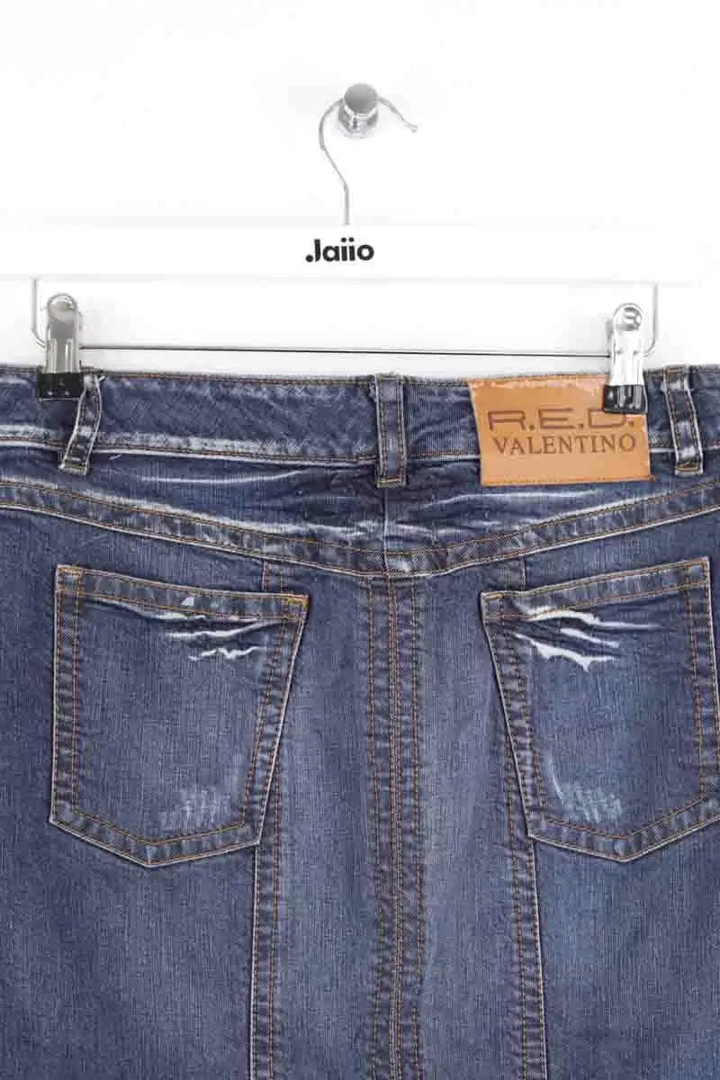 Jupe Red Valentino Bleu en Coton