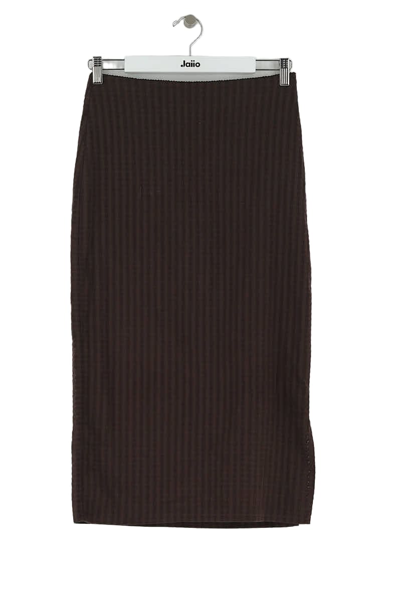 Jupe Rouje Marron en Coton, taille S - Seconde Main