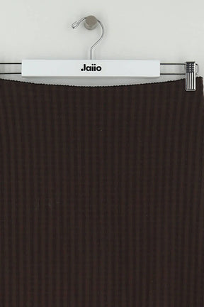 Jupe Rouje Marron en Coton