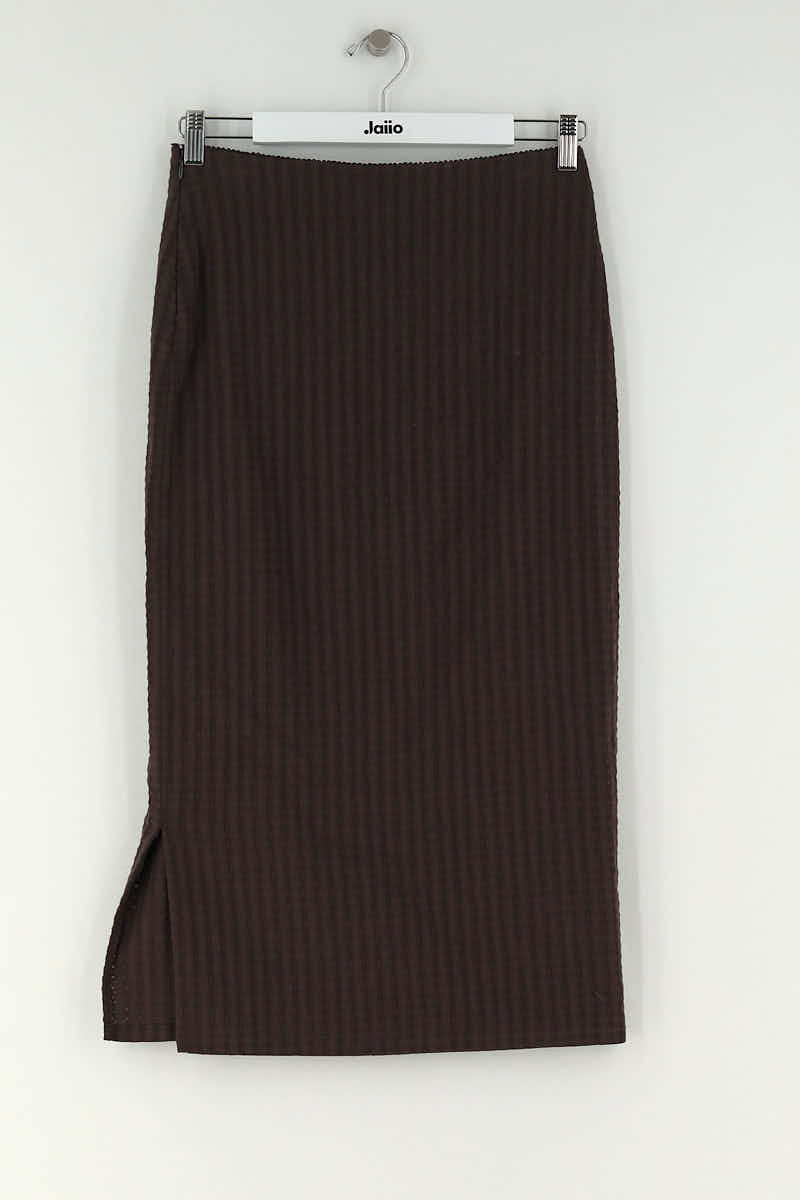 Jupe Rouje Marron en Coton