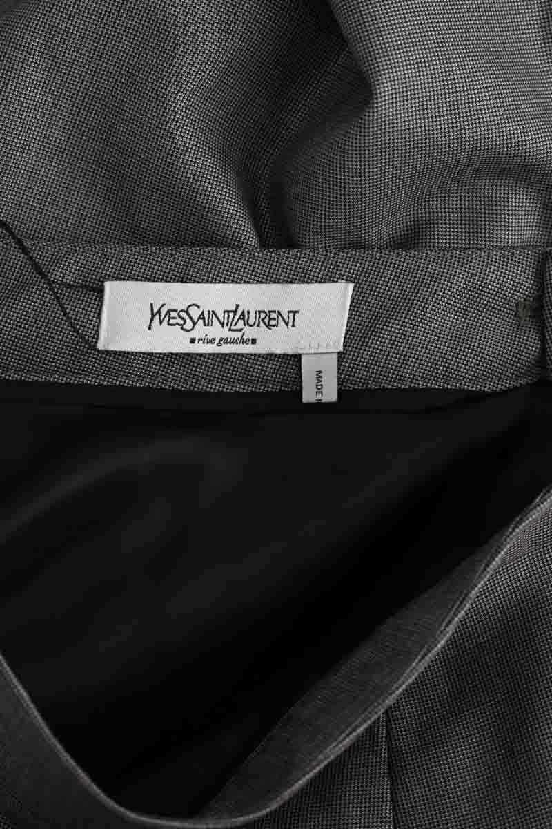 Jupe Saint Laurent Gris en Laine
