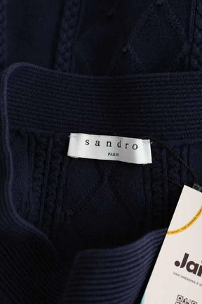 Jupe Sandro Marine en Coton - élasthanne