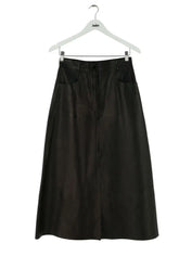Jupe Sandro Noir en Cuir, taille M - Seconde Main