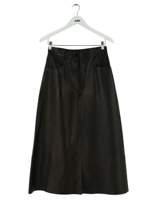 Jupe Sandro Noir en Cuir, taille M - Seconde Main