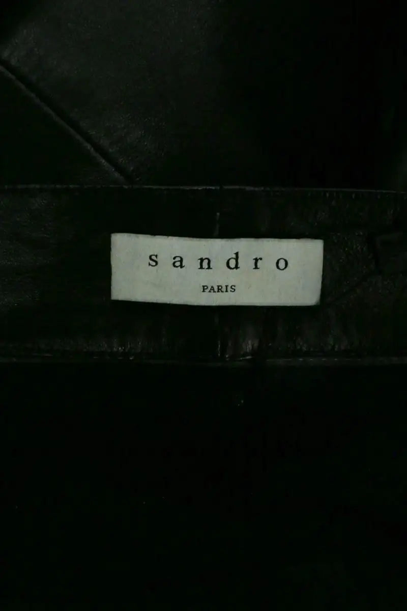 Jupe Sandro Noir en Cuir