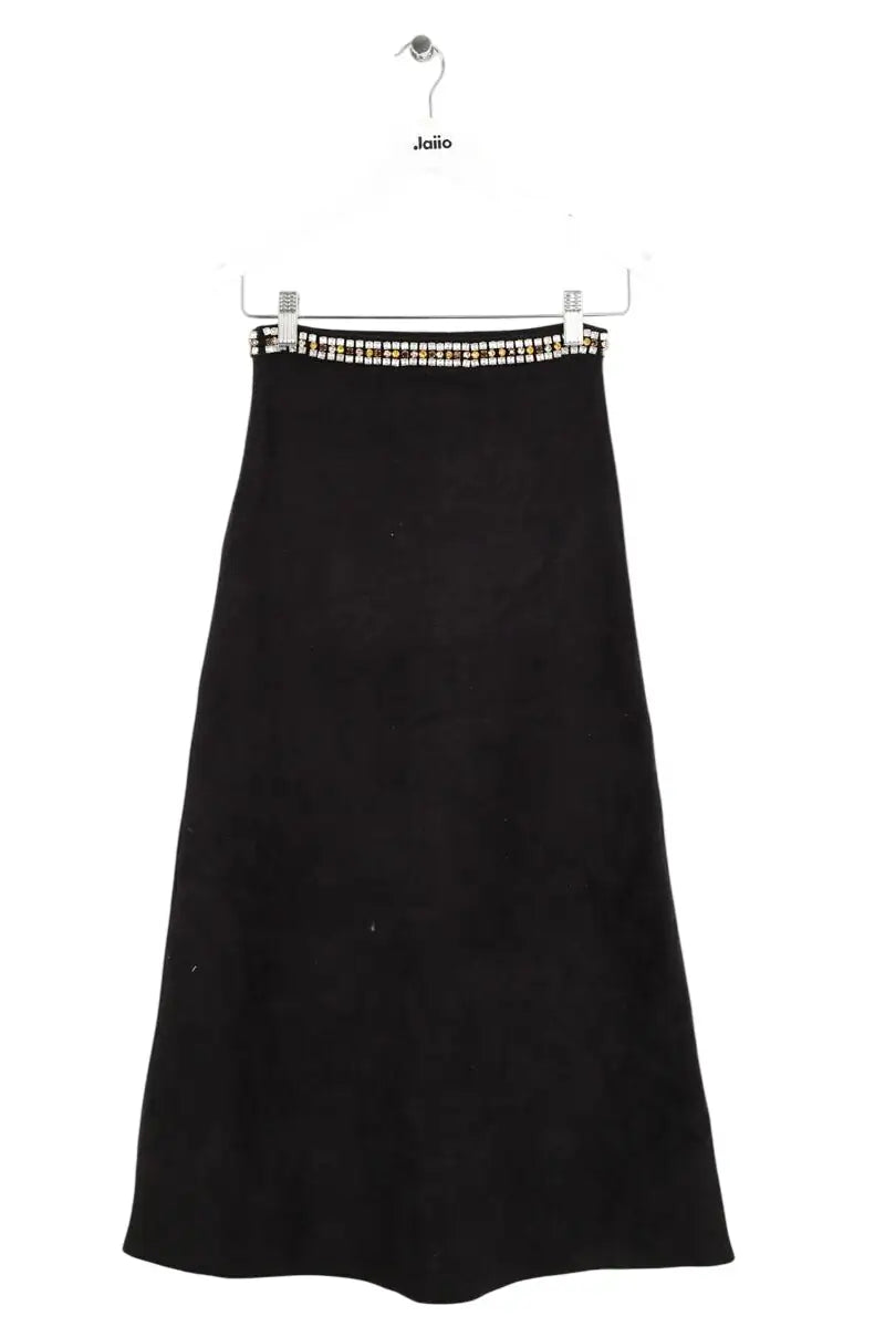 Jupe Sandro Noir en Viscose, taille S - Seconde Main