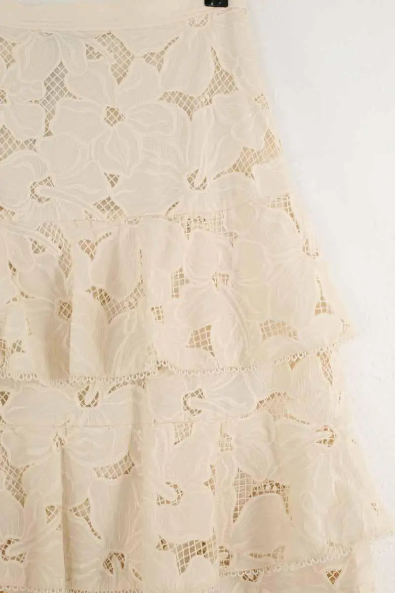 Jupe Sandro Orlivia Ecru en Polyester