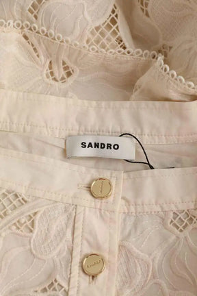 Jupe Sandro Orlivia Ecru en Polyester