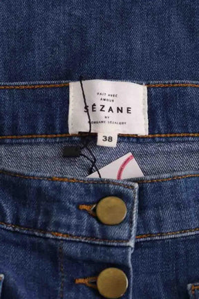 Jupe Sézane Bleu en Coton