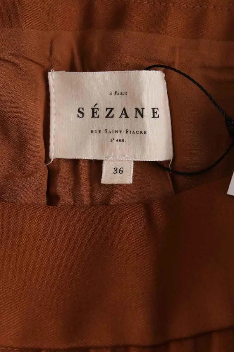 Jupe Sézane Marron en Synthétique