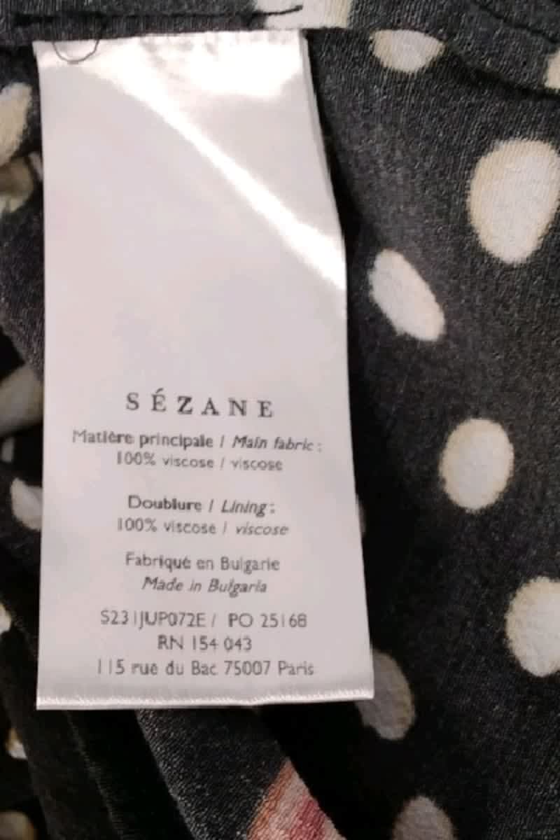 Jupe Sézane Noir en Viscose