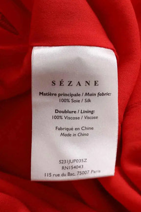 Jupe Sézane Rouge en Soie