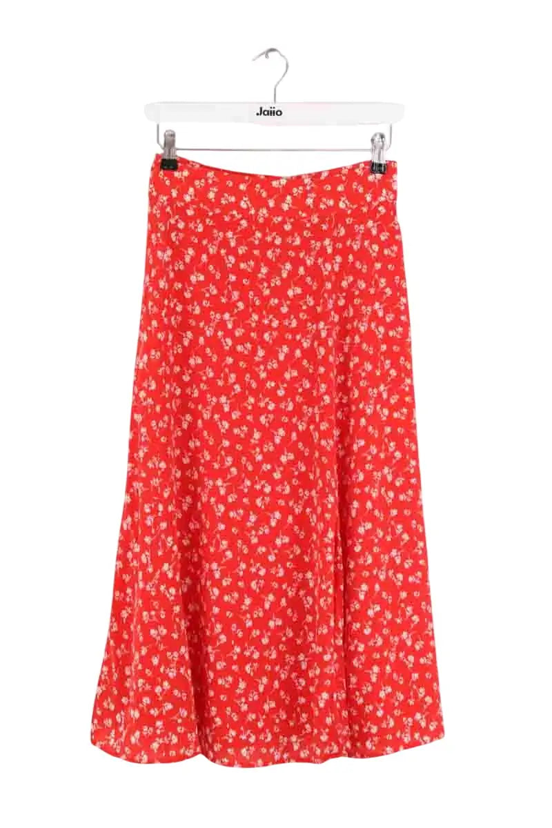 Jupe Sézane Rouge en Soie, taille XS - Seconde Main