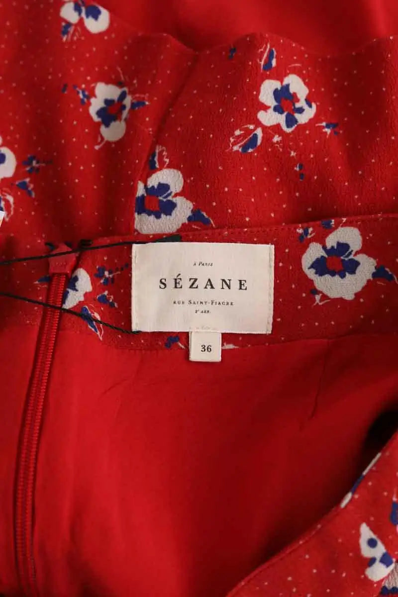 Jupe Sézane Rouge en Viscose