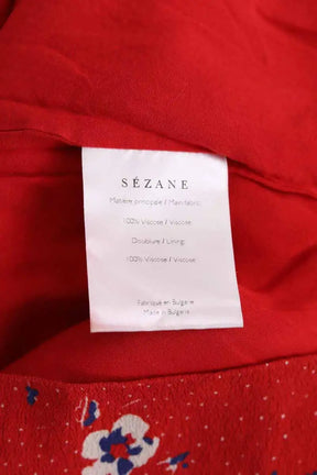 Jupe Sézane Rouge en Viscose
